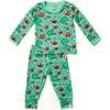 Long Sleeve Pajama Set, Football - Pajamas - 1 - thumbnail