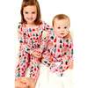 Long Sleeve Pajama Set, Christmas Trees Pink - Pajamas - 2