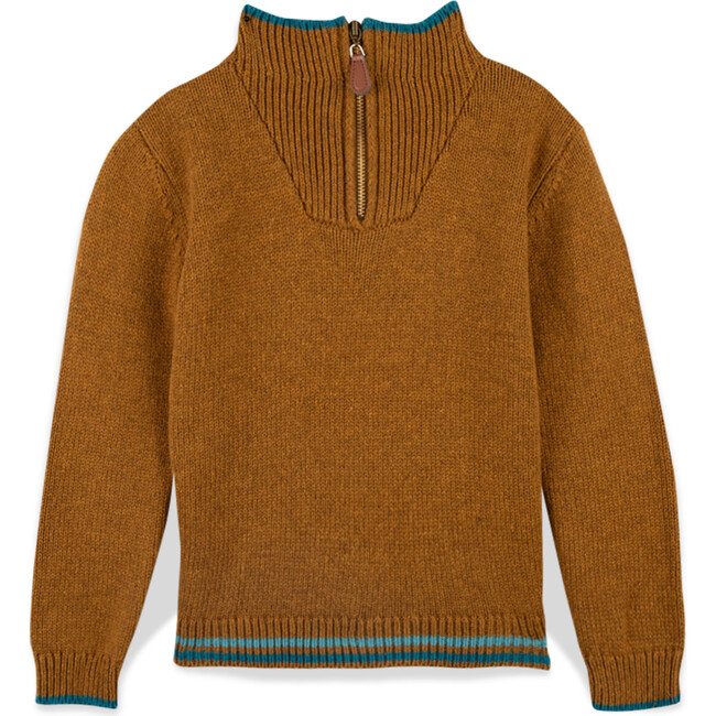 Contrast Hem Malt Pullover Sweater