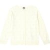 Openwork Hearts Knit Cardigan ,  Cream - Sweaters - 1 - thumbnail