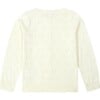 Openwork Hearts Knit Cardigan ,  Cream - Sweaters - 2