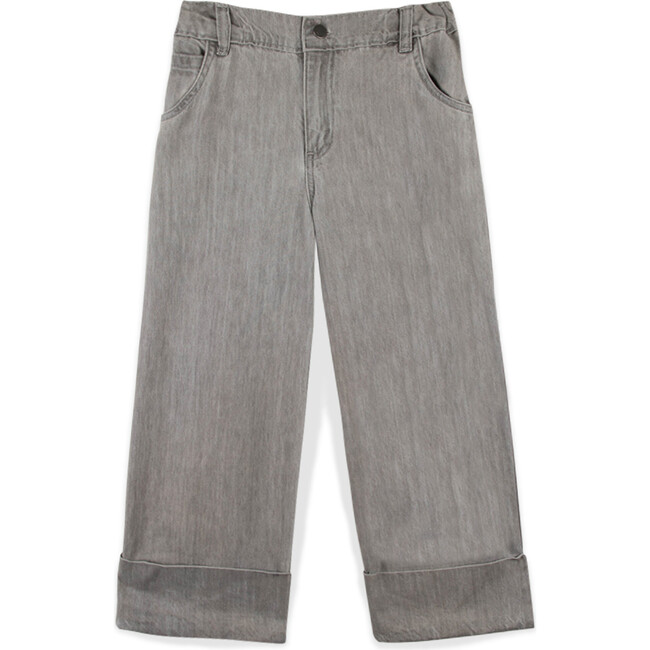 Soft Grey Embroidered Janot Pants