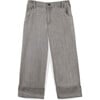 Soft Grey Embroidered Janot Pants - Pants - 1 - thumbnail