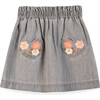 Soft Grey Embroidered Douchka Skirt - Skirts - 1 - thumbnail