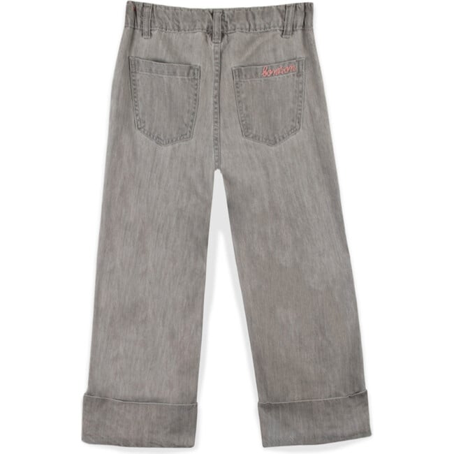 Soft Grey Embroidered Janot Pants - Pants - 2