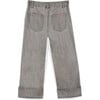 Soft Grey Embroidered Janot Pants - Pants - 2