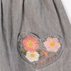 Soft Grey Embroidered Douchka Skirt - Skirts - 3