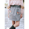 Soft Grey Embroidered Douchka Skirt - Skirts - 4