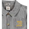 Soft Grey Embroidered Pan Baby Shirt - Shirts - 3