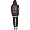 Women's Violet Oversized Collar Quilted Puffer Zipper Vest, Black - Vests - 2