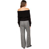 Women's Shona Cowl Neck Off-Shoulder Long Sleeve Sweater, Black - Sweaters - 2