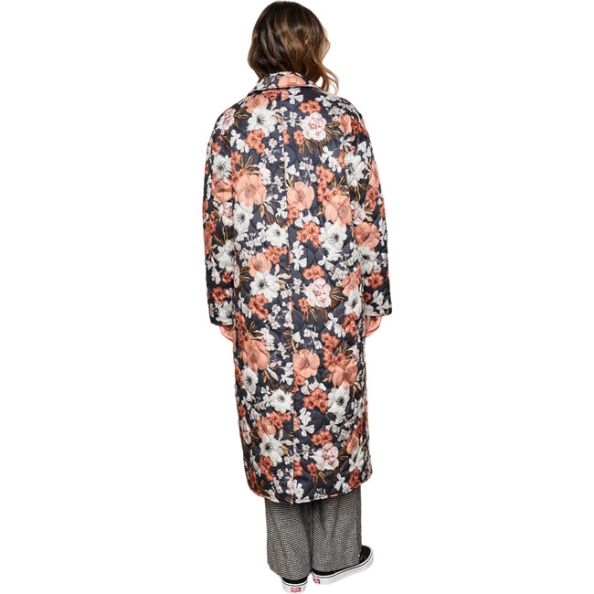 Women's Ginny Notched Collar Front Patch Pocket Button-Up Coat, Autumn Floral - Coats - 2