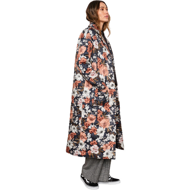 Women's Ginny Notched Collar Front Patch Pocket Button-Up Coat, Autumn Floral - Coats - 5