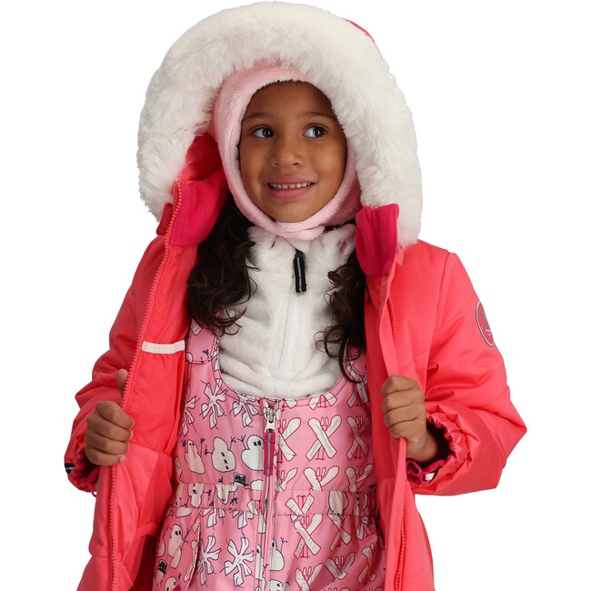 Roselet Ski-Ready Interior Windguard Waterproof Hooded Jacket, Pink Supreme - Jackets - 8