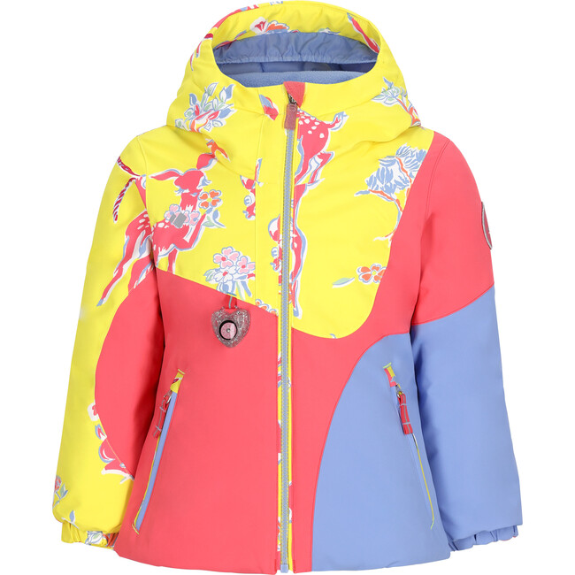 Livia Interior Windguard Waterproof Hooded Jacket, Floral Fauna