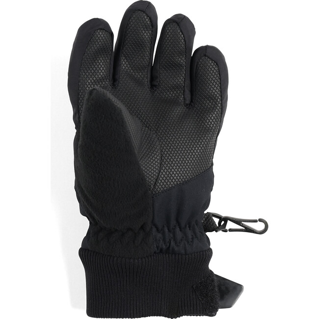 Kids Thumbs Up Integrated Nose Wipe Waterproof Hook-N-Loop Glove, Black - Gloves - 2