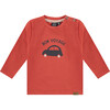 Bon Voyage Long Sleeve T-Shirt, Red - T-Shirts - 1 - thumbnail