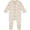 Orange Print Long Sleeve Footie, Print - Rompers - 1 - thumbnail