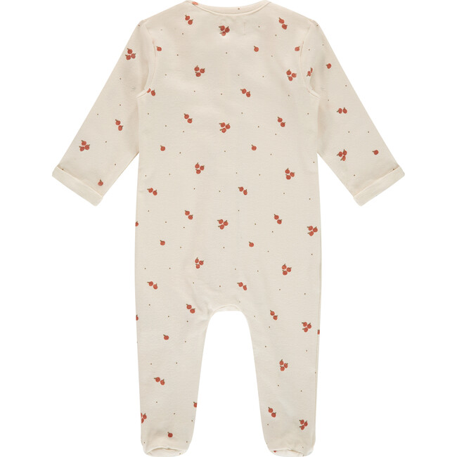 Orange Print Long Sleeve Footie, Print - Rompers - 2