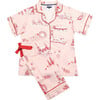 Women's Holiday Toile Pajama Pants Set, Pink & Red - Pajamas - 1 - thumbnail