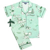 Women's Holiday Toile Pajama Pants Set, Mint Hunter - Pajamas - 1 - thumbnail