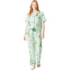 Women's Holiday Toile Pajama Pants Set, Mint Hunter - Pajamas - 3