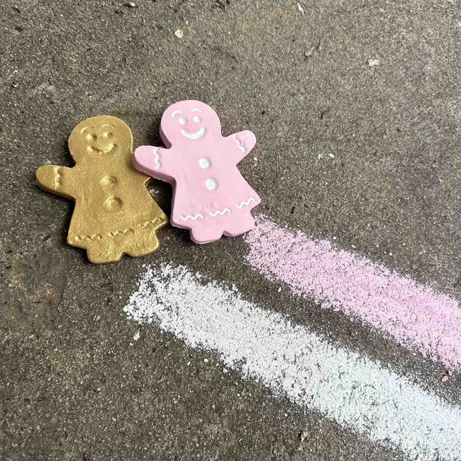 She Should Run Gingerbread Women Handmade Chalk, Pink - Bubbles/Chalk - 2