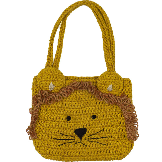 Crochet Lion Purse, Mustard