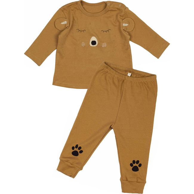 Bear Two Piece Set, Caramel - Mixed Apparel Set - 1