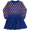 Pumpkin Patch Long Sleeve Sweatshirt And Twirl Skirt Dress, Blue - Mixed Apparel Set - 1 - thumbnail