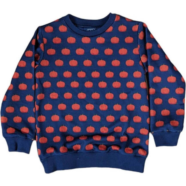 Pumpkin Patch French Terry Crew Neck Long Sleeve Sweatshirt, Blue