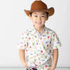 Wild West Ribbon Trim Collar Short Sleeve Front Button Shirt, Multicolors - Shirts - 3