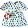 Bring Home Tree Contrast Piping Puff Sleeve Back Button Side Pocket Dress, Multicolors - Dresses - 1 - thumbnail