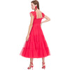 Women's Collector's Edition Ellie Tulle Ruffle Shoulder Full Skirt Nap Dress, Red - Dresses - 3