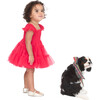 Baby Ellie Tulle Smocked Ruffle Shoulder A-Line Skirt Nap Dress, Red - Dresses - 4