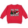 Tis The Season Patch Christmas Sweatshirt, Red - Sweatshirts - 1 - thumbnail