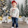 Santa Smiley Christmas Long Sleeve Shirt, Natural - Shirts - 2