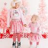 Santa Baby Christmas Long Sleeve Bodysuit, Pink - Onesies - 4