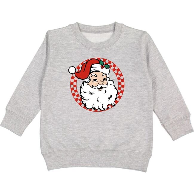 Retro Santa Christmas Sweatshirt, Grey