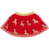 Reindeer Sequin Christmas Tutu, Red - Skirts - 1 - thumbnail