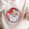 Retro Santa Christmas Long Sleeve Romper, Natural - Shirts - 3