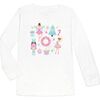 Nutcracker Doodle Christmas Long Sleeve Shirt, White - Shirts - 1 - thumbnail