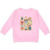 Nutcracker Patch Christmas Sweatshirt, Pink - Sweatshirts - 1 - thumbnail