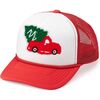 Christmas Truck Patch Trucker Hat, Red - Hats - 1 - thumbnail