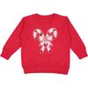 Candy Cane Patch Christmas Sweatshirt, Red - Sweatshirts - 1 - thumbnail