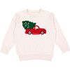 Christmas Truck Patch Sweatshirt, Natural - Sweatshirts - 1 - thumbnail