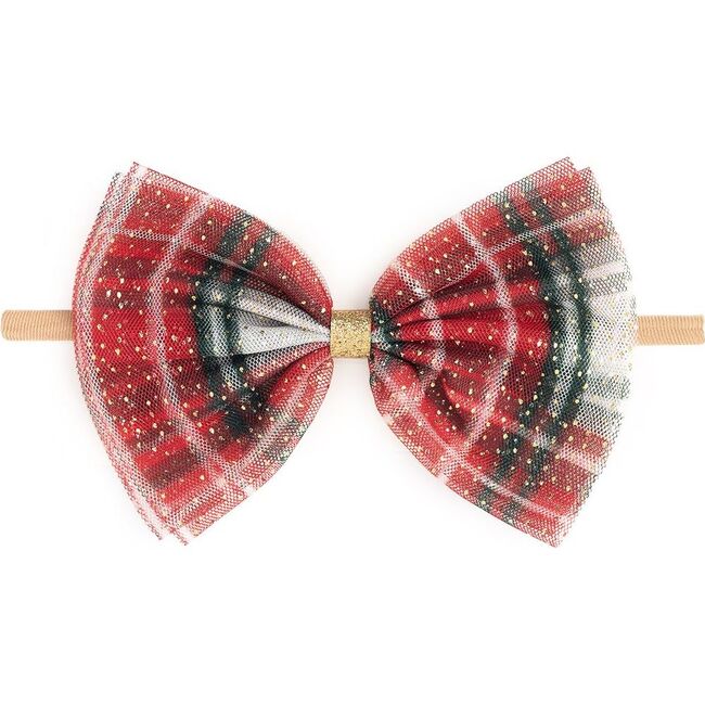 Christmas Plaid Tulle Bow Baby Headband, Multi - Hair Accessories - 1