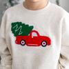 Christmas Truck Patch Sweatshirt, Natural - Sweatshirts - 3