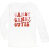 Candy Cane Cutie Christmas Long Sleeve Shirt, White - Shirts - 1 - thumbnail