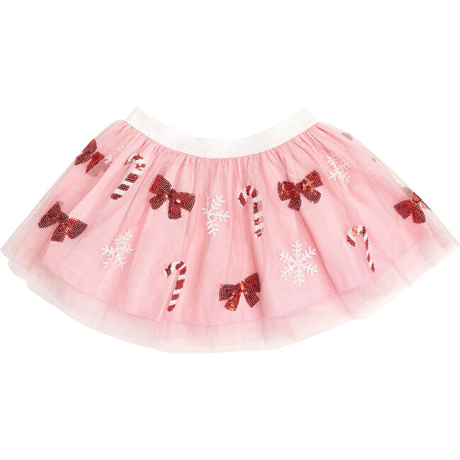 Candy Cane Cutie Sequin Christmas Tutu, Pink